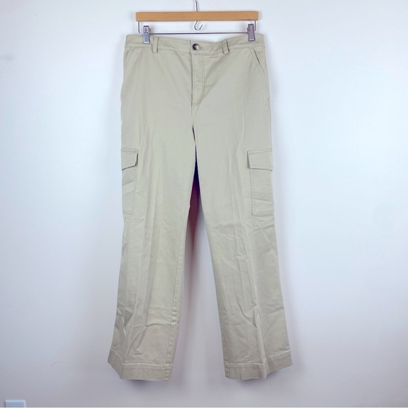 NWT Loft Structured Cargo Pants in Twill - Picture 2 of 6